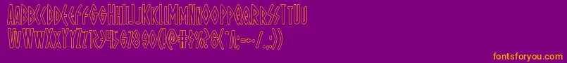 Ohmightyisisout Font – Orange Fonts on Purple Background