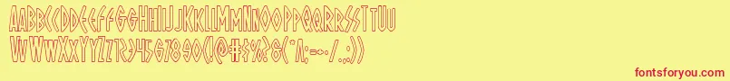 Ohmightyisisout Font – Red Fonts on Yellow Background