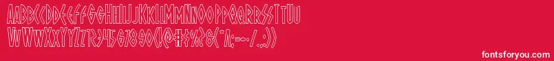 Ohmightyisisout Font – White Fonts on Red Background