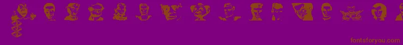 AndersonDings3 Font – Brown Fonts on Purple Background