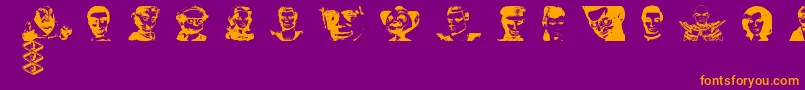 AndersonDings3 Font – Orange Fonts on Purple Background