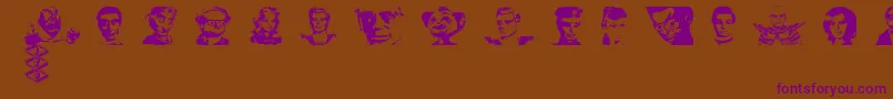 AndersonDings3 Font – Purple Fonts on Brown Background