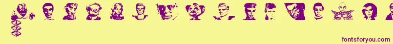 AndersonDings3 Font – Purple Fonts on Yellow Background
