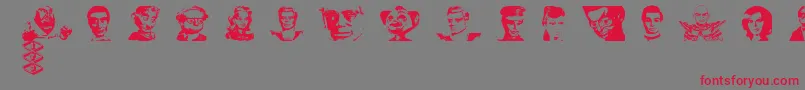 AndersonDings3 Font – Red Fonts on Gray Background