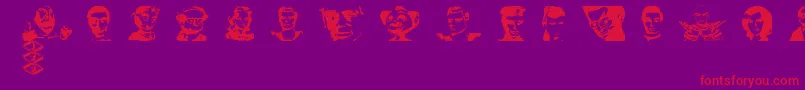 AndersonDings3 Font – Red Fonts on Purple Background