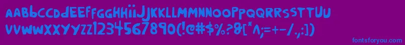 Crappityc Font – Blue Fonts on Purple Background