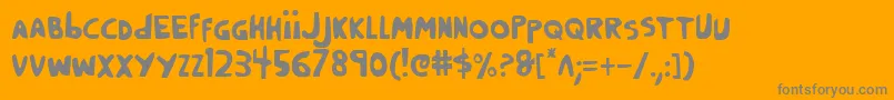 Crappityc Font – Gray Fonts on Orange Background