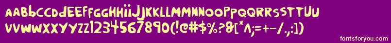 Crappityc Font – Yellow Fonts on Purple Background