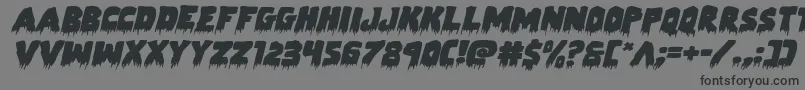 Zombiecontrolexpandital Font – Black Fonts on Gray Background