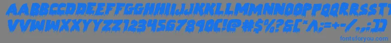 Zombiecontrolexpandital Font – Blue Fonts on Gray Background