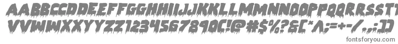 Zombiecontrolexpandital Font – Gray Fonts on White Background