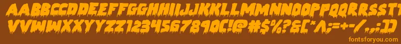 Zombiecontrolexpandital Font – Orange Fonts on Brown Background