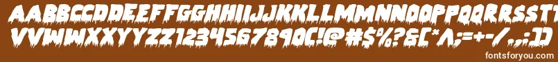Zombiecontrolexpandital Font – White Fonts on Brown Background