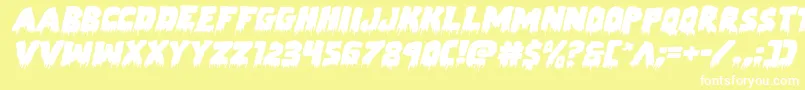 Zombiecontrolexpandital Font – White Fonts on Yellow Background