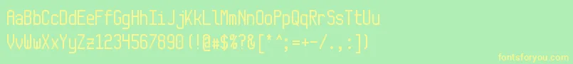 Monkey Font – Yellow Fonts on Green Background