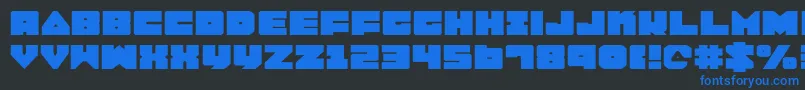 Lobotommye Font – Blue Fonts on Black Background