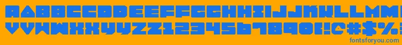 Шрифт Lobotommye – синие шрифты на оранжевом фоне