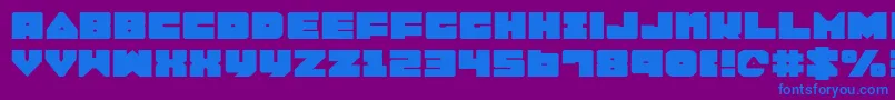 フォントLobotommye – 紫色の背景に青い文字