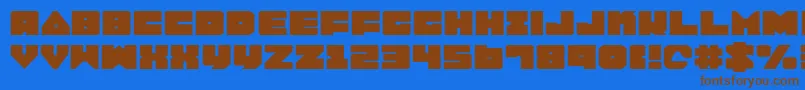 Lobotommye Font – Brown Fonts on Blue Background