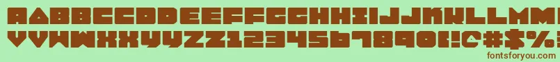 Lobotommye-fontti – ruskeat fontit vihreällä taustalla