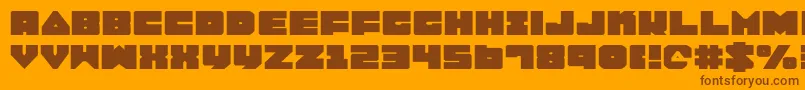 Lobotommye Font – Brown Fonts on Orange Background