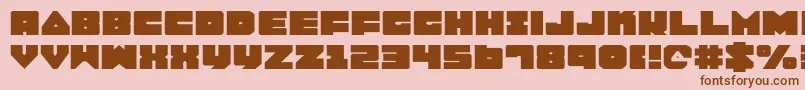 Шрифт Lobotommye – коричневые шрифты на розовом фоне