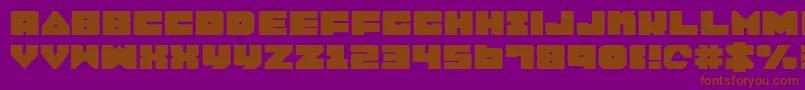 フォントLobotommye – 紫色の背景に茶色のフォント