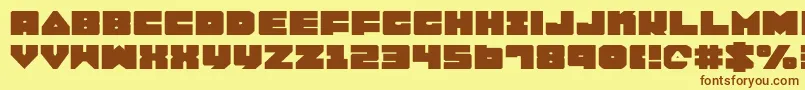 Lobotommye-fontti – ruskeat fontit keltaisella taustalla