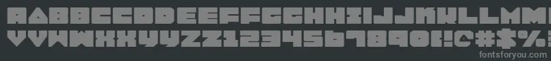 Lobotommye-fontti – harmaat kirjasimet mustalla taustalla