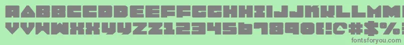 Lobotommye-fontti – harmaat kirjasimet vihreällä taustalla