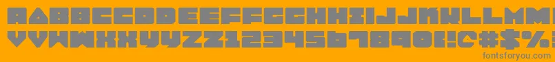 フォントLobotommye – オレンジの背景に灰色の文字