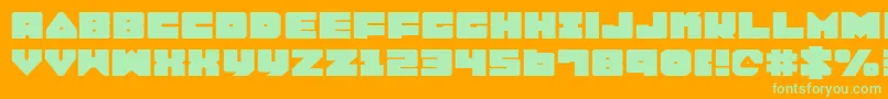 Lobotommye Font – Green Fonts on Orange Background