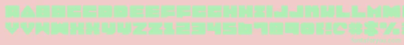 フォントLobotommye – ピンクの背景に緑の文字