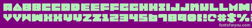 Шрифт Lobotommye – зелёные шрифты на фиолетовом фоне