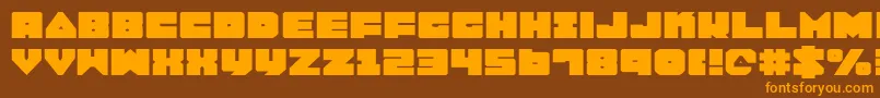 Lobotommye Font – Orange Fonts on Brown Background