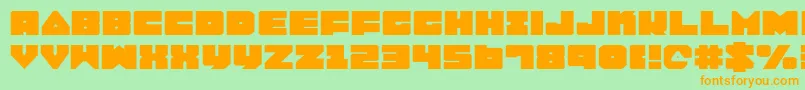 Lobotommye Font – Orange Fonts on Green Background