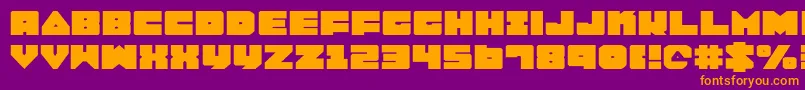Lobotommye Font – Orange Fonts on Purple Background