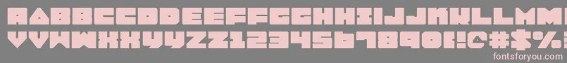 フォントLobotommye – 灰色の背景にピンクのフォント