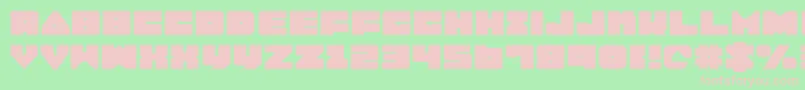 フォントLobotommye – 緑の背景にピンクのフォント