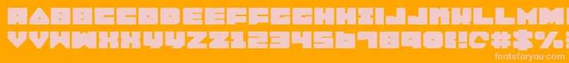 Шрифт Lobotommye – розовые шрифты на оранжевом фоне