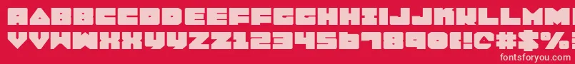 Lobotommye Font – Pink Fonts on Red Background
