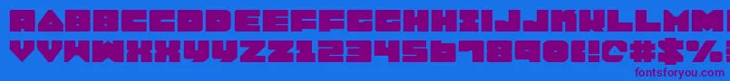 Lobotommye Font – Purple Fonts on Blue Background