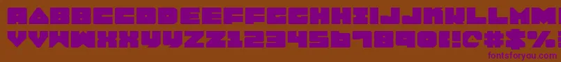 Lobotommye-fontti – violetit fontit ruskealla taustalla