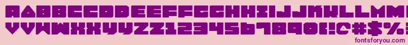 Lobotommye-fontti – violetit fontit vaaleanpunaisella taustalla