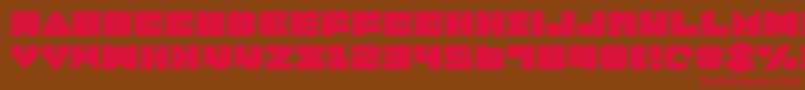 Lobotommye Font – Red Fonts on Brown Background