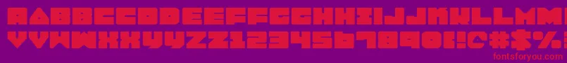 フォントLobotommye – 紫の背景に赤い文字