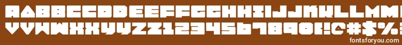 Lobotommye Font – White Fonts on Brown Background