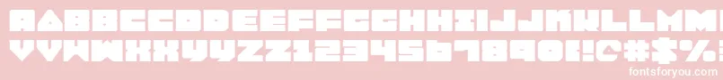Lobotommye-fontti – valkoiset fontit vaaleanpunaisella taustalla