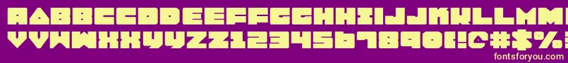 Lobotommye-fontti – keltaiset fontit violetilla taustalla
