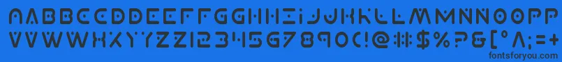 Planetxcond Font – Black Fonts on Blue Background